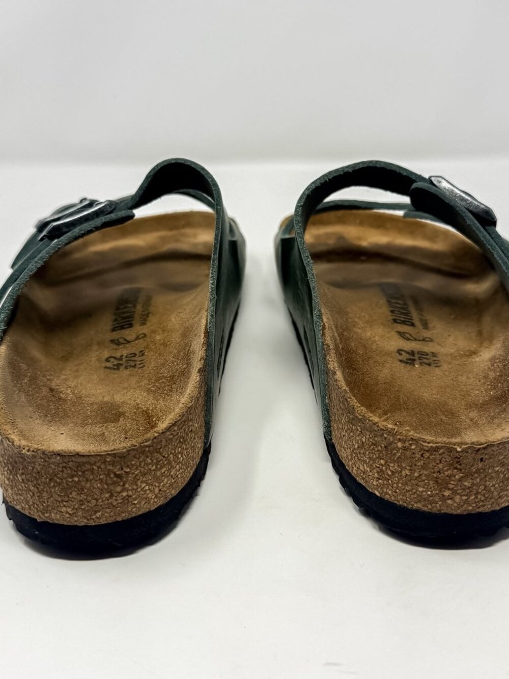 Birkenstock Unisex Arizona Oiled Leather Sandals Men's 9 / Women's 11 Green View 5